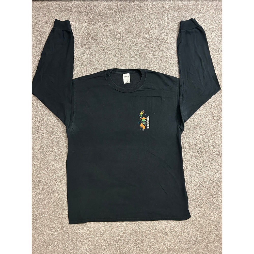 RIPNDIP Long Sleeve Shirt Mens Large Black Excellent Alien Dragon Graphic Tee